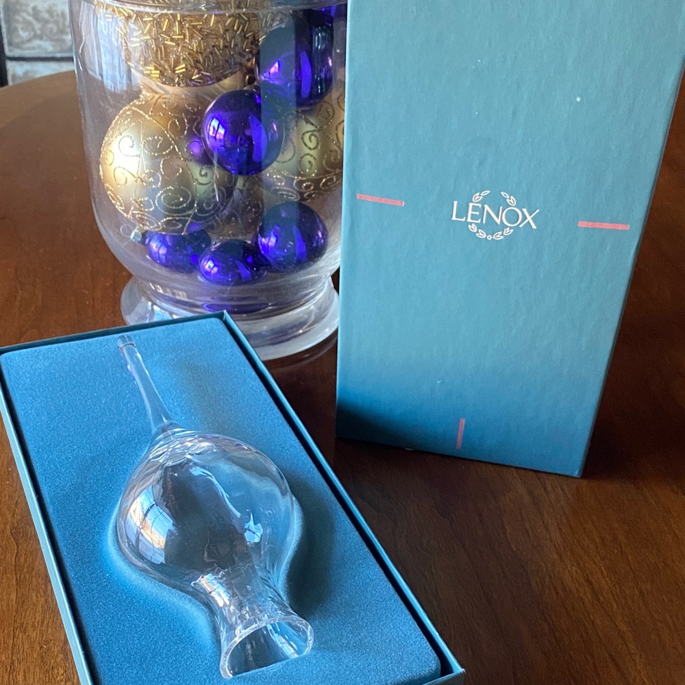 Lenox Optica 1992 Crystal Glass Christmas Tree Topper 8.75” NIB Vintage